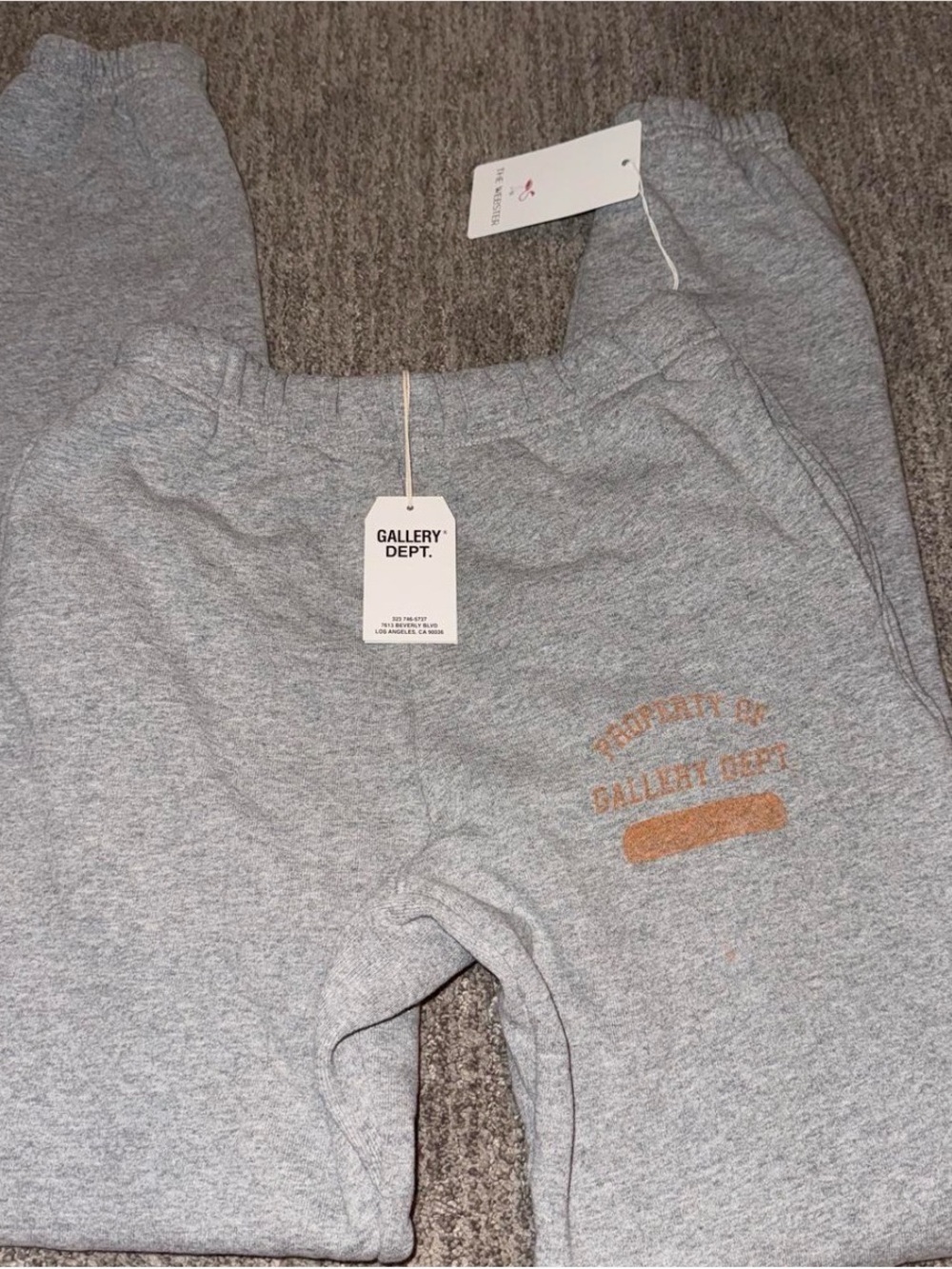 Gallery Dept Gray Logo Sweatpants. Size XS